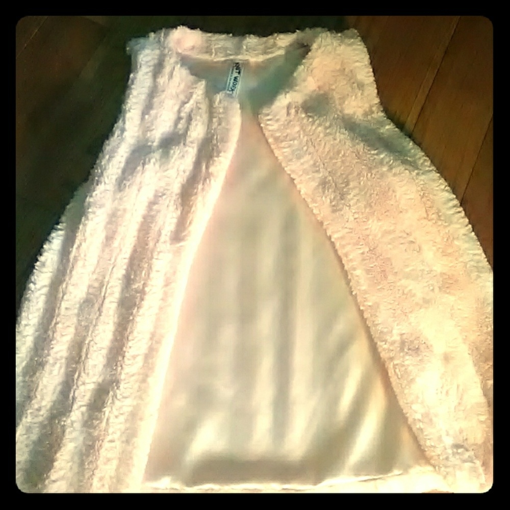 Pink fluffy vest